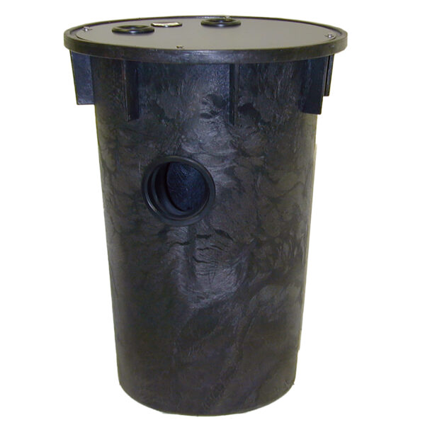 Tanque de polietileno de 18" x 30" con tapa de acero